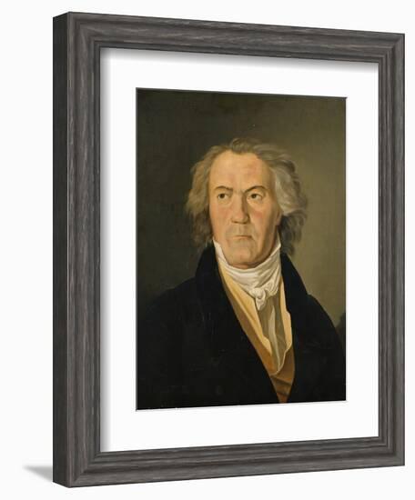 Portrait of Ludwig Van Beethoven (1770-1827)-Ferdinand Georg Waldmuller-Framed Giclee Print