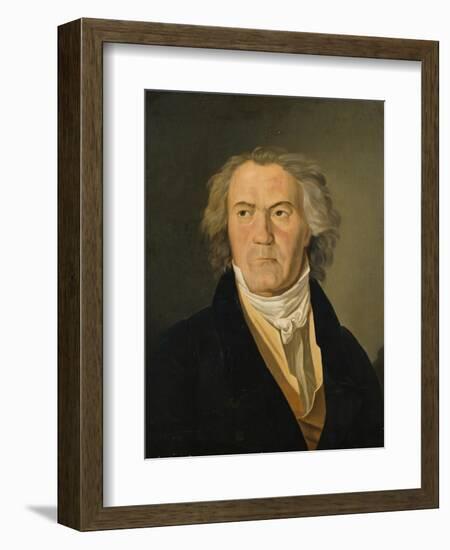 Portrait of Ludwig Van Beethoven (1770-1827)-Ferdinand Georg Waldmuller-Framed Giclee Print
