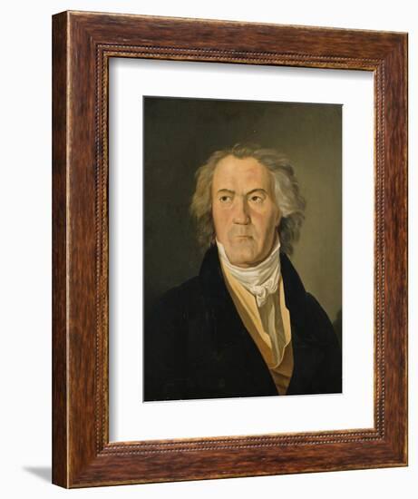 Portrait of Ludwig Van Beethoven (1770-1827)-Ferdinand Georg Waldmuller-Framed Giclee Print