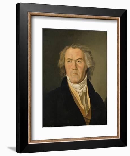 Portrait of Ludwig Van Beethoven (1770-1827)-Ferdinand Georg Waldmuller-Framed Giclee Print