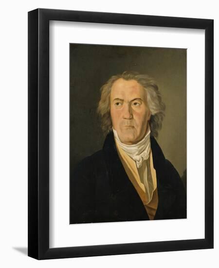 Portrait of Ludwig Van Beethoven (1770-1827)-Ferdinand Georg Waldmuller-Framed Giclee Print