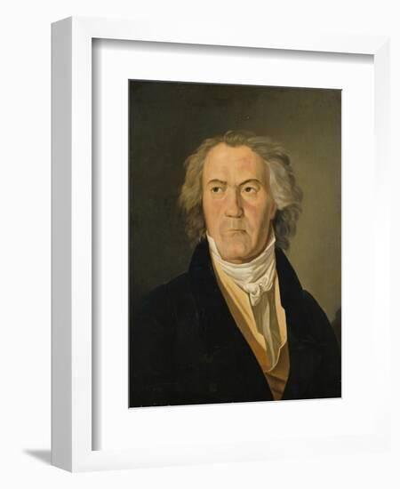 Portrait of Ludwig Van Beethoven (1770-1827)-Ferdinand Georg Waldmuller-Framed Giclee Print