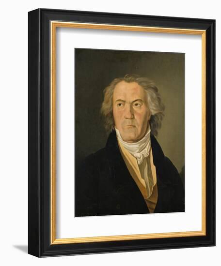 Portrait of Ludwig Van Beethoven (1770-1827)-Ferdinand Georg Waldmuller-Framed Giclee Print