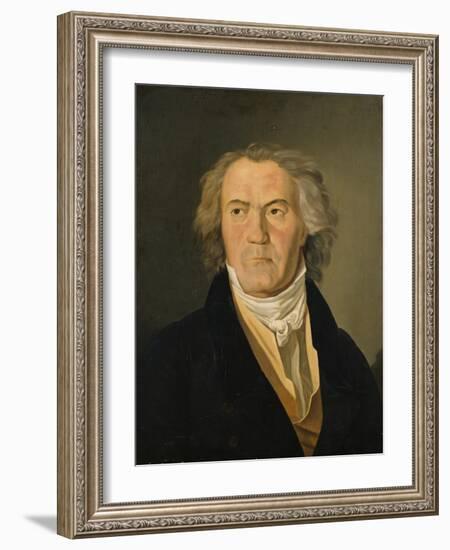 Portrait of Ludwig Van Beethoven (1770-1827)-Ferdinand Georg Waldmuller-Framed Giclee Print