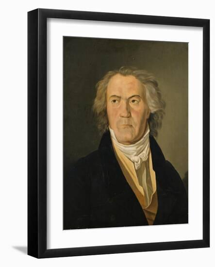 Portrait of Ludwig Van Beethoven (1770-1827)-Ferdinand Georg Waldmuller-Framed Giclee Print