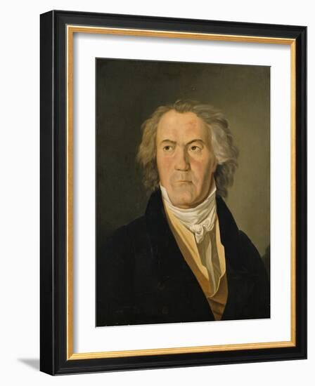 Portrait of Ludwig Van Beethoven (1770-1827)-Ferdinand Georg Waldmuller-Framed Giclee Print