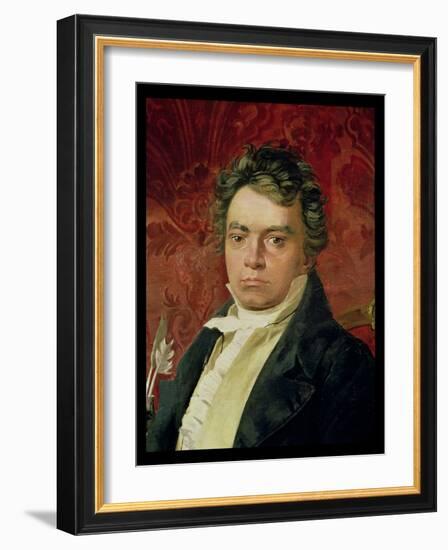Portrait of Ludwig Van Beethoven (1770-1827)-null-Framed Giclee Print