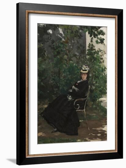 Portrait of Madame Alice Hoschede, C.1872-78 (Oil on Canvas)-Charles Emile Auguste Carolus-Duran-Framed Giclee Print