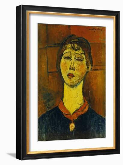 Portrait of Madame Blanche Dorivale-Amadeo Modigliani-Framed Giclee Print