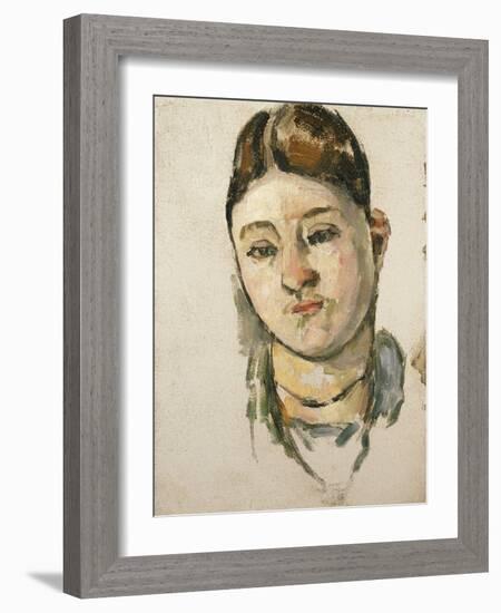 Portrait of Madame Cezanne-Paul Cézanne-Framed Giclee Print