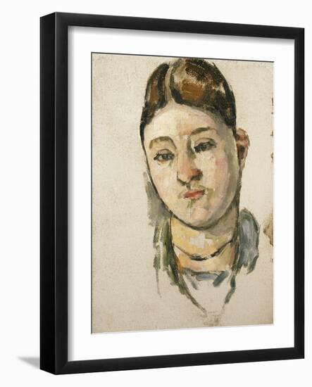 Portrait of Madame Cezanne-Paul Cézanne-Framed Giclee Print