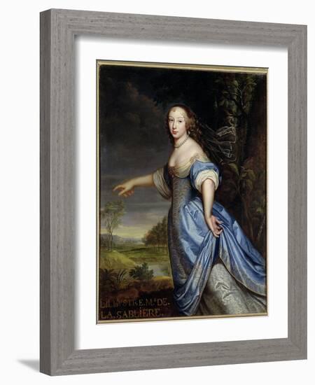 Portrait of Madame De La Sabliere-Pierre Mignard-Framed Giclee Print