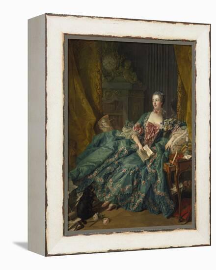 Portrait of Madame De Pompadour, 1756-Francois Boucher-Framed Premier Image Canvas