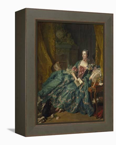 Portrait of Madame De Pompadour, 1756-Francois Boucher-Framed Premier Image Canvas