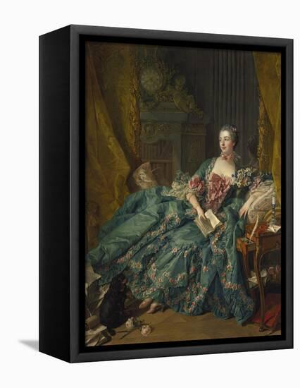 Portrait of Madame De Pompadour, 1756-Francois Boucher-Framed Premier Image Canvas