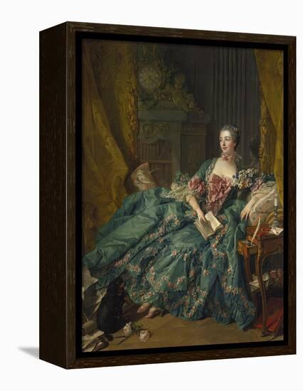 Portrait of Madame De Pompadour, 1756-Francois Boucher-Framed Premier Image Canvas