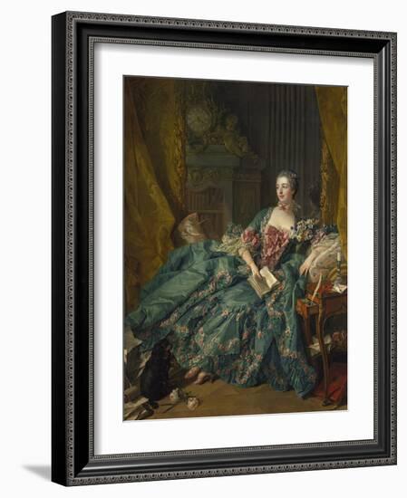 Portrait of Madame De Pompadour, 1756-Francois Boucher-Framed Giclee Print