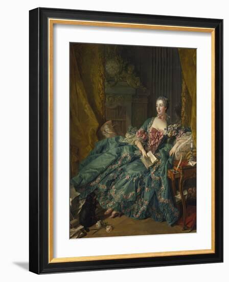 Portrait of Madame De Pompadour, 1756-Francois Boucher-Framed Giclee Print