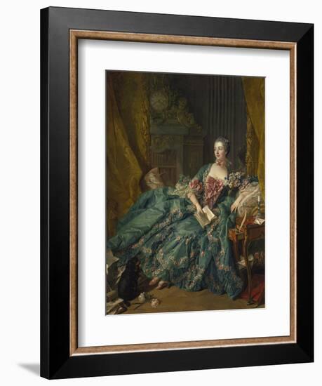 Portrait of Madame De Pompadour, 1756-Francois Boucher-Framed Giclee Print