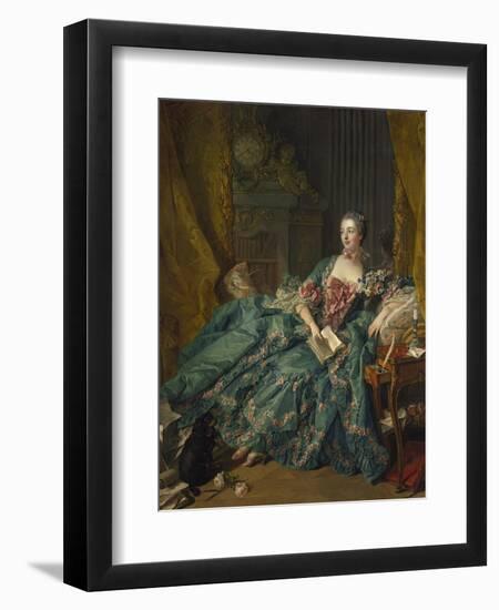 Portrait of Madame De Pompadour, 1756-Francois Boucher-Framed Giclee Print