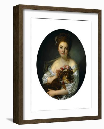 Portrait of Madame De Porcin-Jean Baptiste Greuze-Framed Giclee Print