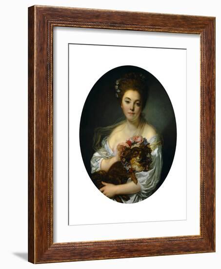 Portrait of Madame De Porcin-Jean Baptiste Greuze-Framed Giclee Print