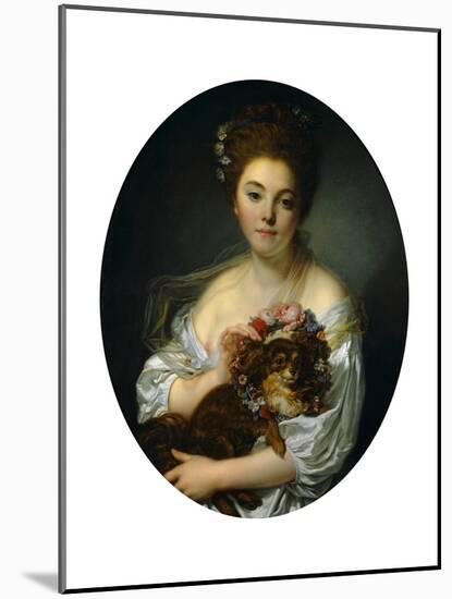 Portrait of Madame De Porcin-Jean Baptiste Greuze-Mounted Giclee Print