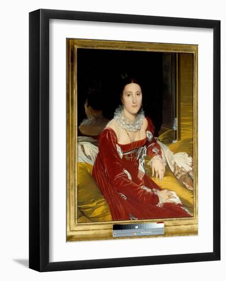 Portrait of Madame De Senonnes (Nee Marie Marcoz, 1787-1829). Painting by Jean Auguste Dominique In-Jean Auguste Dominique Ingres-Framed Giclee Print