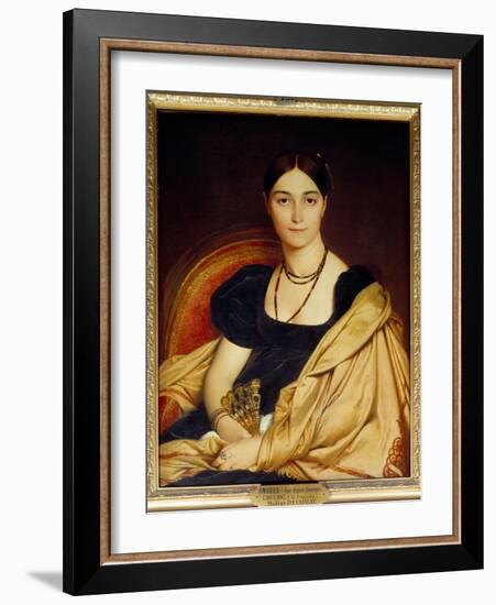 Portrait of Madame De Vaucay (Or Devaucay) Nee of Nittis, 1807. Painting by Jean Dominique Ingres (-Jean Auguste Dominique Ingres-Framed Giclee Print