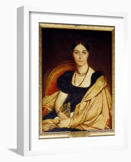 Portrait of Madame De Vaucay (Or Devaucay) Nee of Nittis, 1807. Painting by Jean Dominique Ingres (-Jean Auguste Dominique Ingres-Framed Giclee Print