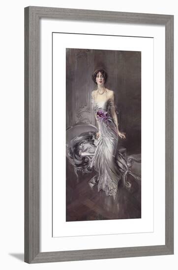 Portrait of Madame Doyen-Giovanni Boldini-Framed Premium Giclee Print
