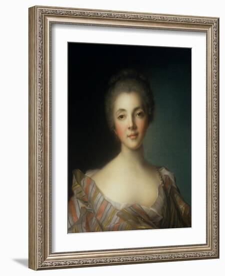 Portrait of Madame Dupin (1706-95)-Jean-Marc Nattier-Framed Giclee Print