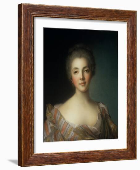 Portrait of Madame Dupin (1706-95)-Jean-Marc Nattier-Framed Giclee Print