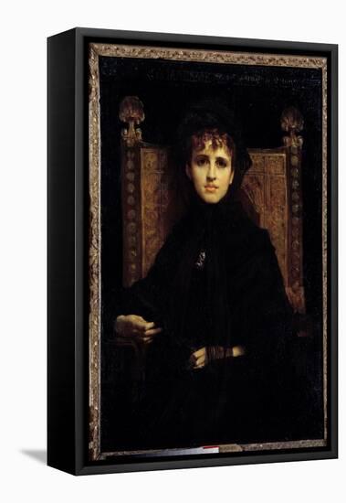 Portrait of Madame Georges Bizet (1849-1926). Painting by Jules Elie Delaunay (1828 - 1891), 1878.-Jules Elie Delaunay-Framed Premier Image Canvas