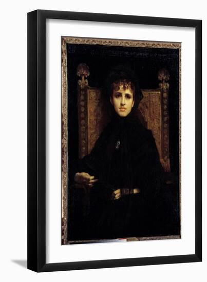 Portrait of Madame Georges Bizet (1849-1926). Painting by Jules Elie Delaunay (1828 - 1891), 1878.-Jules Elie Delaunay-Framed Giclee Print