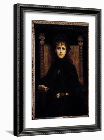 Portrait of Madame Georges Bizet (1849-1926). Painting by Jules Elie Delaunay (1828 - 1891), 1878.-Jules Elie Delaunay-Framed Giclee Print