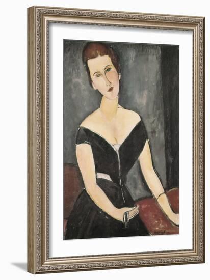 Portrait of Madame Georges Van Muyden-Amedeo Modigliani-Framed Art Print