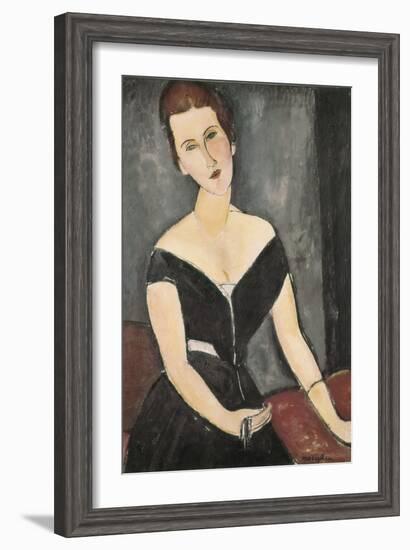 Portrait of Madame Georges Van Muyden-Amedeo Modigliani-Framed Art Print