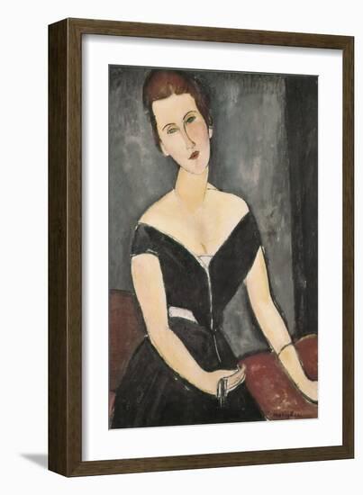 Portrait of Madame Georges Van Muyden-Amedeo Modigliani-Framed Art Print