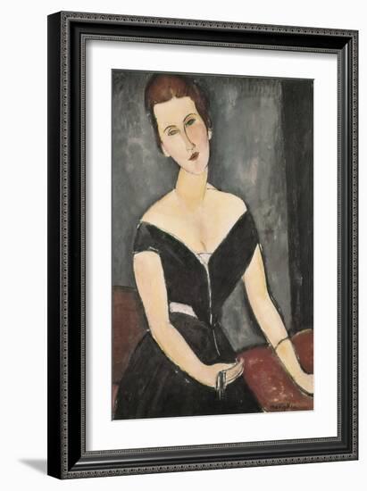 Portrait of Madame Georges Van Muyden-Amedeo Modigliani-Framed Art Print