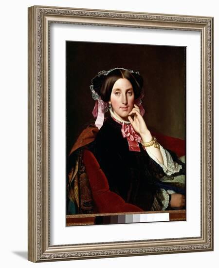 Portrait of Madame Gonse. Portrait of Josephine Caroline Maille Wife Gonse (1815-1901). Painting By-Jean Auguste Dominique Ingres-Framed Giclee Print