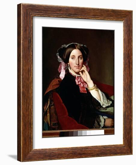Portrait of Madame Gonse. Portrait of Josephine Caroline Maille Wife Gonse (1815-1901). Painting By-Jean Auguste Dominique Ingres-Framed Giclee Print