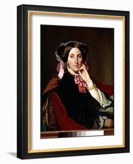 Portrait of Madame Gonse. Portrait of Josephine Caroline Maille Wife Gonse (1815-1901). Painting By-Jean Auguste Dominique Ingres-Framed Giclee Print