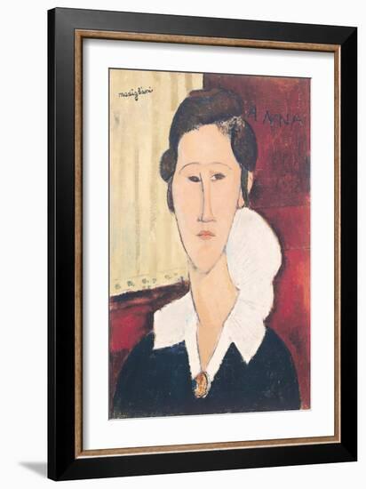 Portrait of Madame Hanka Zborowska, 1917-Amedeo Modigliani-Framed Giclee Print