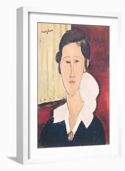 Portrait of Madame Hanka Zborowska, 1917-Amedeo Modigliani-Framed Giclee Print