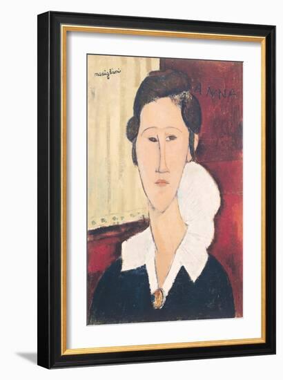 Portrait of Madame Hanka Zborowska, 1917-Amedeo Modigliani-Framed Giclee Print