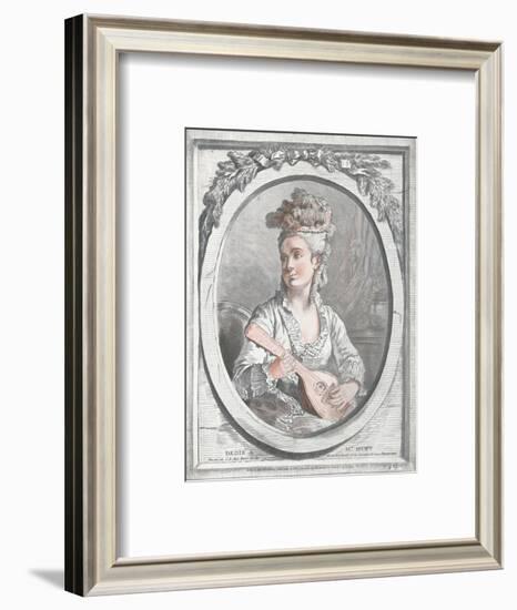 'Portrait of Madame Huet', c18th century-Gilles Demarteau-Framed Giclee Print