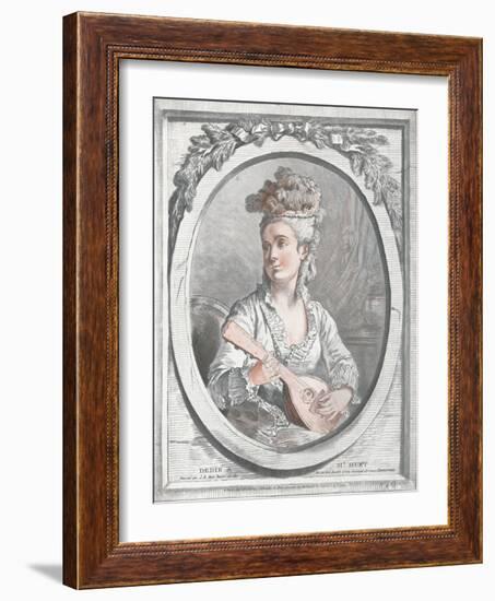 'Portrait of Madame Huet', c18th century-Gilles Demarteau-Framed Giclee Print