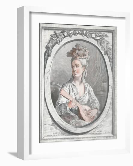 'Portrait of Madame Huet', c18th century-Gilles Demarteau-Framed Giclee Print