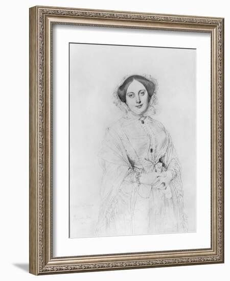 Portrait of Madame Ingres, 1852-Jean Auguste Dominique Ingres-Framed Giclee Print